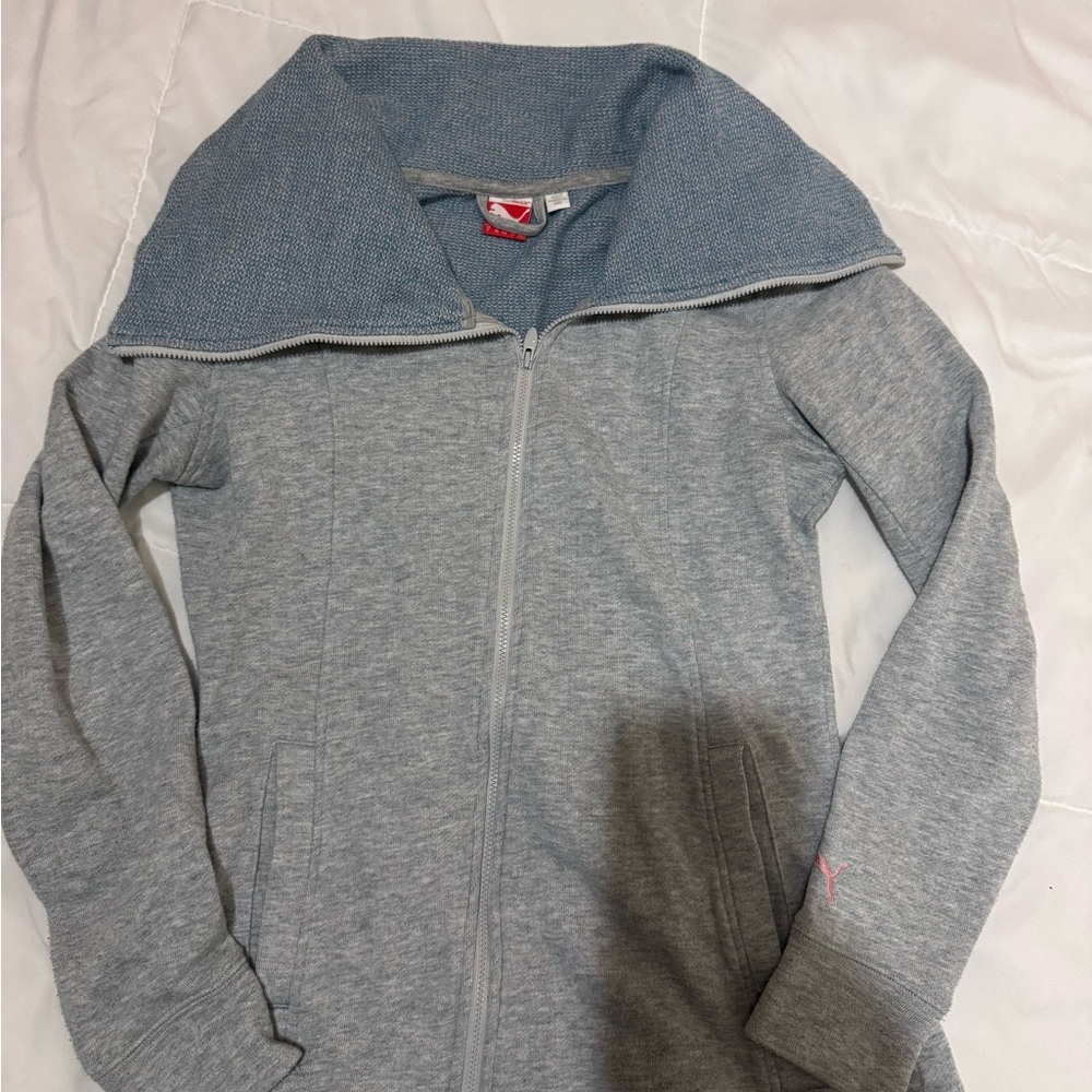 Puma Blue and Gray Knit Jacket